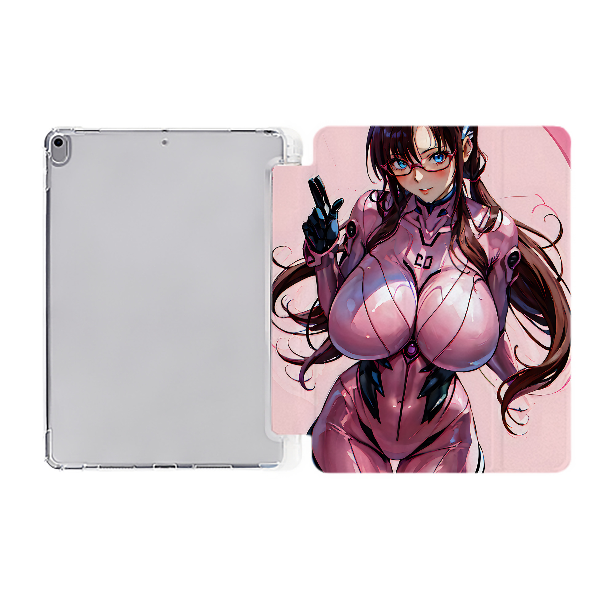 （画像用） EVA 新世紀エヴァンゲリオン IPad ケース ペン収納付き 三つ折りスタンド PUレザー×シリコン 対応機種9.5/10.5/10.9インチ